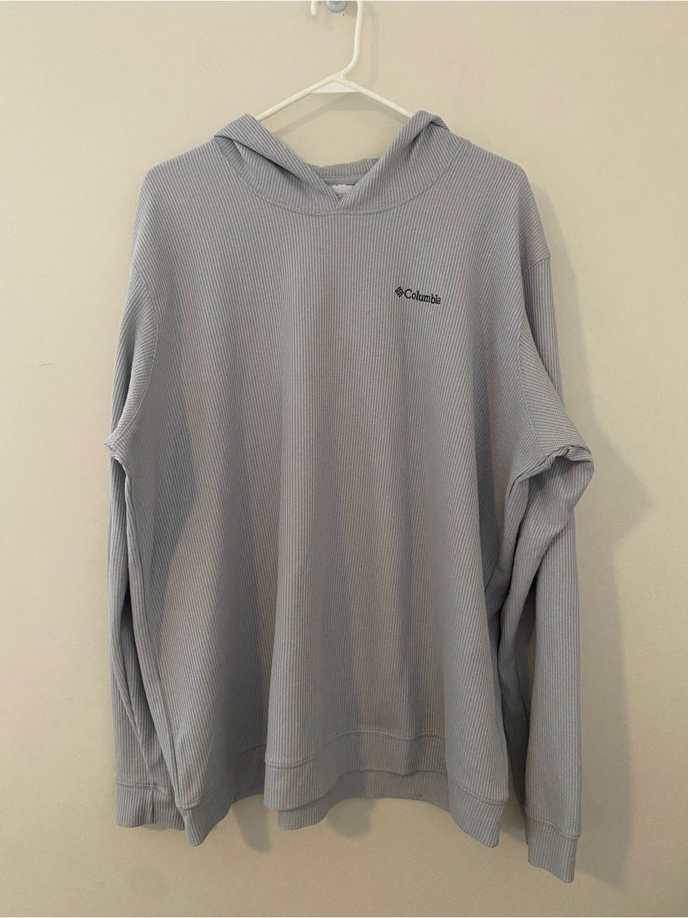 Columbia Men's Light Gray Cotton blend Hooded Sweater Plus XXL